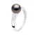 Ring Prestige Zilver 925 Rhodium-geplateerd – Echte Gecultiveerde Tahiti Parels Rond 7-8 mm