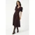 Rinascimento midi jurk – bruin