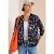 Blouson met bloemenmotief en ritssluiting
