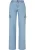Urban Classics – High Waist Straight Denim Cargobroek – Taille, 33 inch – Blauw