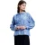 French Connection Dames-shirt met lange mouwen en patroon (Blauw/Wit)