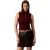 Calvin Klein Dames Geribbelde Slim Mouwloze Tanktop (Rouge)