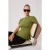 TRENDYOLMİLLA Dames Kaki Effen Kort Peplum Blouses