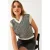 Zebra Patroon V-Hals Mouwloos Crop Sweater Vest