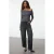 TRENDYOLMİLLA Dames Grijs Effen Lang Getailleerd Blouses