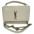 Saint Laurent Krokodillenmotief Sunset Wallet on Chain in Crème Leer