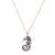 Luxenter cawig halsketting in 925 sterling zilver en veelkleurige zirkonia met 18 karaat roségoud vergulde afwerking