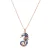 Luxenter cawig halsketting in 925 sterling zilver en veelkleurige zirkonia met 18 karaat roségoud vergulde afwerking