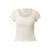 Getaillede T-shirt met Kanten Rand bij de Hals en Mouwen Dames QS