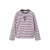 Mango Kids rechtvallende gestreepte longsleeve met studs – paars
