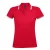 SOLS Dames/dames Pasadena getipt korte mouw Pique Polo Shirt (Rood/Wit)