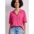 Street One Dames Jersey poloshirt met korte mouwen in Pink