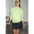 Oversized geribde trui met ronde hals