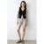 MANGO TEEN haltertop rib gebreid zwart