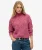 Twist Gebreide Kabeltrui met Polokraag Roze