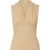 Mouwloze top van jersey met gedrapeerde voorkant in amandelbeige.