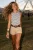 TRENDYOLMİLLA Dames Zwart Gestreept Mouwloos Regular fit Blouses