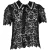 Self-Portrait blouse met bloemenkant in zwart polyester