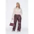 VERO MODA CURVE imitatieleren wide leg high waist coated broek donkerrood
