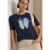 Cecil Dames Shirt met ronde hals en opdruk op de voorkant in Blauw