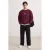 TRENDYOL MAN Heren Bordeaux Dierenprint Lang Oversized Sweatshirts
