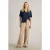White Stuff Belle Linen Wide Leg Trouser Natural Multi
