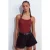 Getextureerde Crop Cami Blouse met Strikdetail