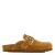 Graceland suède clogs met siergesp cognac