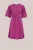 WE Fashion – Dames jersey jurk met ballonmouwen – Regular fit – Fuchsia – Viscose –