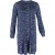 Diane Von Furstenberg bedrukte, geplooide jurk met lange mouwen in marineblauwe zijde