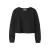 GUPPY KIDS rechtvallende sweater met strass-steentjes en stippen – zwart