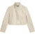 Ted Baker Riyoze Leren Cropped Wikkeljas In Ivoorkleur