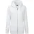 Russell Dames Premium Authentieke Hoodie met rits (3-laagse stof) (Wit)