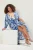 Trendyol Curve Dames Blauw Etnisch patroon Maxi Kort Strandkleding A-lijn Grote maten Jurk