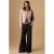MANGO TEEN low waist wide leg jeans black denim