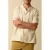 Sissy-Boy relaxed casual overhemd met linnen met ingebreid patroon beige