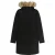 Dreimaster Winterparka met imitatiebont Dames zwart
