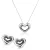 Orphelia Dames 925 Sterling Zilveren Set: Ketting-Hanger + Oorbellen – Zilver SET-5012