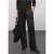 Street One Dames Visgraat jacquard broek in Zwart