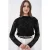 Geprinte Flock Crew Neck Blouse