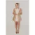 Odd Muse Bow Detail Mini Dress Gold