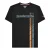 Lambretta Heren SS25 Racing Stripe Big & Tall T-Shirt (Zwart)