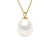 Ketting gekweekte parel Zoetwater 8-9mm White Pear Geel Gouden Ketting