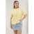 Trendyol Curve Dames Donkerblauw Effen Kort Oversized Grote maten T-shirts