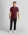 Men’s Lyle And Scott Co-Ordinate Print Plain Polo Shirt in Burgundy