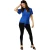Biba Dames-jersey-top met sleutelgat (Blauw)