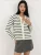 Hiccup Gebreid vest  zwart / wit