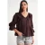 Kantachtige Sjaalkraag Blouse met Striksluiting