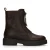 Manfield – Dames – Donkerbruine leren enkellaarsjes –