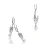 Orphelia Dames 925 Zilveren Set: Ketting-Hanger + Oorbellen – Zilver SET-5173